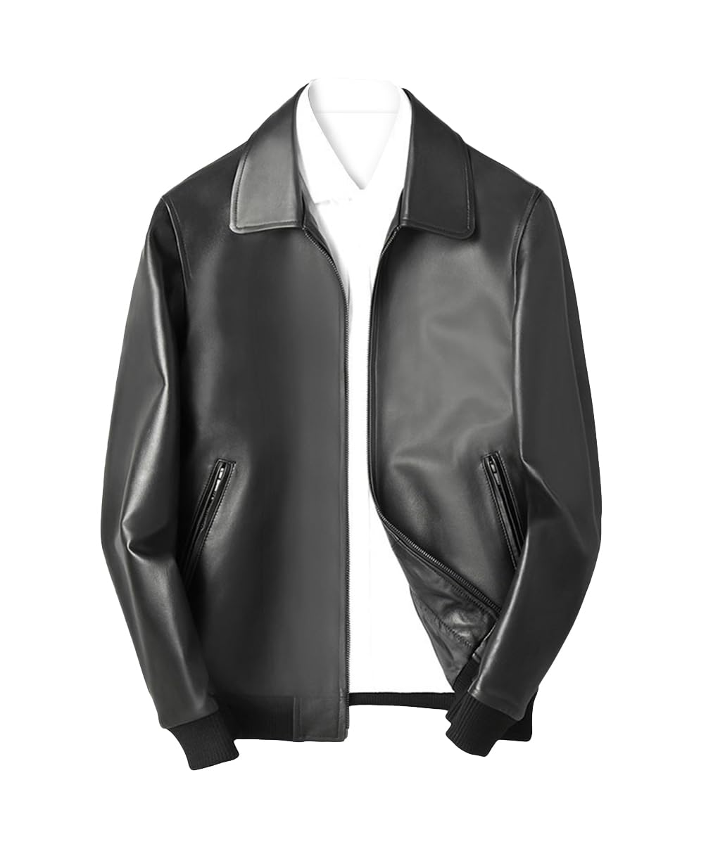 Amazon | [JINLUN] 本革ジャケット メンズ ライダースジャケット 革